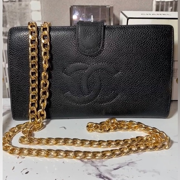 CHANEL Handbags - Authentic CHANEL Caviar CC Long Wallet